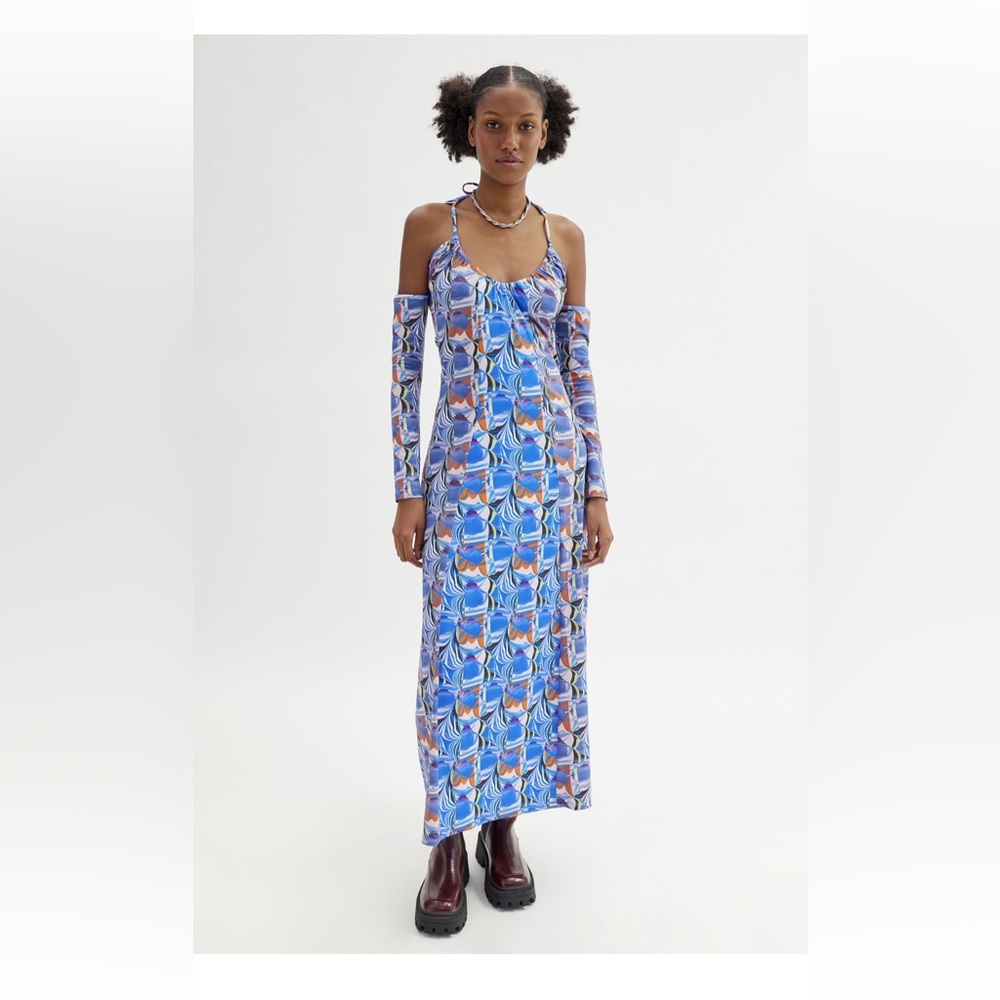 Mandinga comet printed midi dress
